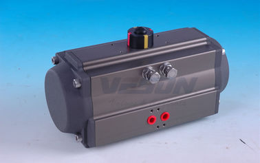 Соединение воздуха G1/4 привода механизма реечной передачи двойника ISO5211 действующее пневматическое»