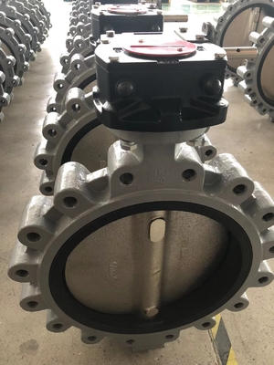 PFA обтянутый и PTFE обтянутый маслянистый клапан BFV Фланцевый тип Wafer Butterfly Valves Pneumatic On Off Valve
