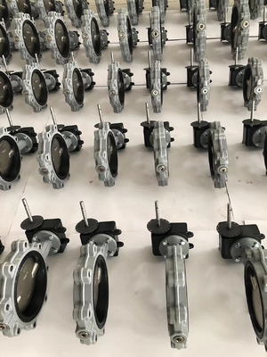 PFA обтянутый и PTFE обтянутый маслянистый клапан BFV Фланцевый тип Wafer Butterfly Valves Pneumatic On Off Valve
