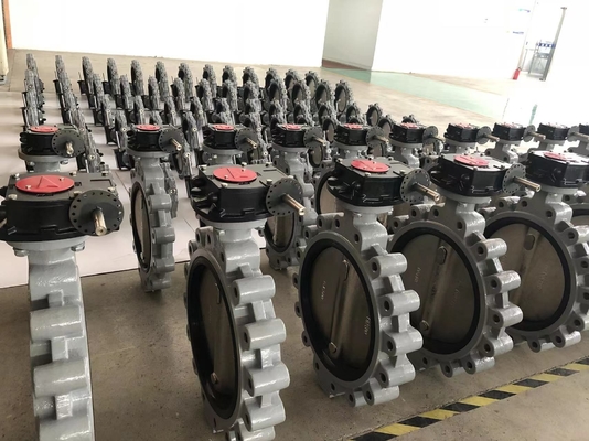 PFA обтянутый и PTFE обтянутый маслянистый клапан BFV Фланцевый тип Wafer Butterfly Valves Pneumatic On Off Valve