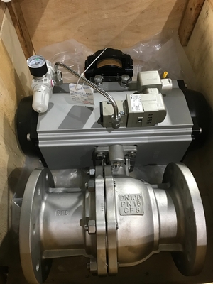 2 Way On Off Ball Valve Фланцевый конец с пневматическим приводом