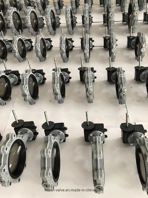 Пневматический вафельный бабочка клапан 1-12 дюймов низкое давление