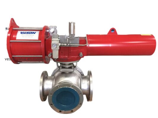 Алюминиевый двойной пневматический исполнитель с соответствием ISO5211 и DIN3337 для применения в промышленных клапанах