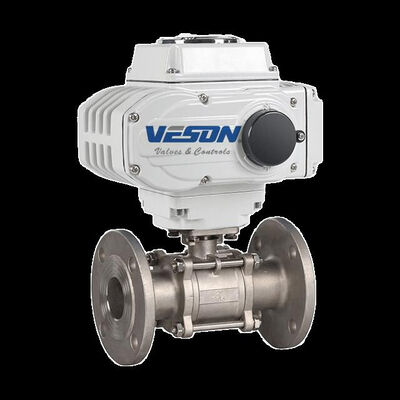 Электроприводной шаровой кран 3-х составной, зажимного типа, со стандартом ISO5211 и номинальным давлением PN1.0-32.0MPa
