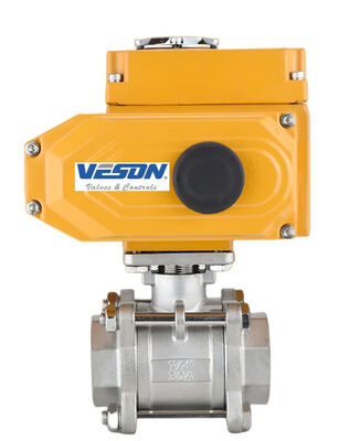 Электрический управляемый шаровой клапан с винтовым концом 2-PC, ANSI CLASS 150-900 и женским контактом нитей