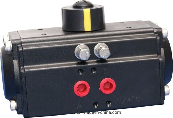 Max-Air Type Hard Anodized Aluminum Pneumatic Air Actuator with ISO5211 & DIN3337 Standard and Travel Adjustment ±5º