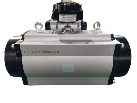 Max-Air Type Hard Anodized Aluminum Pneumatic Air Actuator with ISO5211 & DIN3337 Standard and Travel Adjustment ±5º