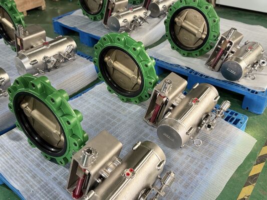 Морской пневматический дисковый затвор с антикоррозийным покрытием, сертифицированный ABS