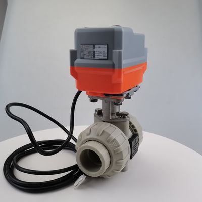 клапан мотора сопротивления носки шарикового клапана 1.6MPa PPH UPVC электрический сработанный мини